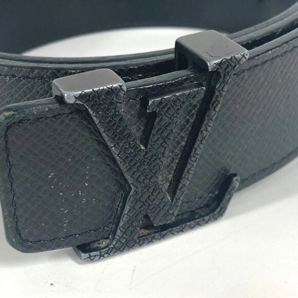 LOUIS VUITTON M6897V Taiga CeintureLV Initial 35MM belt Leather Black - Picture 5 of 15